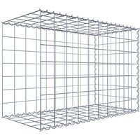 Gabiona Gabione, silbergrau, Maschenweite 10 cm x 10 cm, Spirale – silberfarben Gabiona Gabione, silbergrau, Maschenweite 10 cm x 10 cm, Spirale – silberfarben