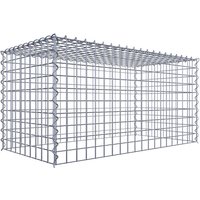 Gabiona Gabione, silbergrau, Maschenweite 5 cm x 5 cm, Spirale – silberfarben Gabiona Gabione, silbergrau, Maschenweite 5 cm x 5 cm, Spirale – silberfarben