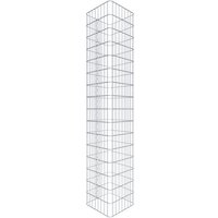 Gabiona Gabionensäule, silbergrau, Maschenweite 5 cm x 10 cm – silberfarben Gabiona Gabionensäule, silbergrau, Maschenweite 5 cm x 10 cm – silberfarben