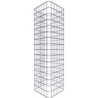 Gabiona Gabionensäule, silbergrau, Maschenweite 5 cm x 5 cm – silberfarben Gabiona Gabionensäule, silbergrau, Maschenweite 5 cm x 5 cm – silberfarben