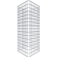Gabiona Gabionensäule, silbergrau, Maschenweite 5 cm x 5 cm – silberfarben Gabiona Gabionensäule, silbergrau, Maschenweite 5 cm x 5 cm – silberfarben