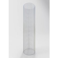 Gabiona Gabionensäule, silbergrau, Maschenweite 5 cm x 5 cm – silberfarben Gabiona Gabionensäule, silbergrau, Maschenweite 5 cm x 5 cm – silberfarben