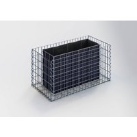 Gabiona Hochbeet, galvanisch verzinkter Stahl – silberfarben Gabiona Hochbeet, galvanisch verzinkter Stahl – silberfarben