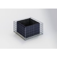 Gabiona Hochbeet, galvanisch verzinkter Stahl – silberfarben Gabiona Hochbeet, galvanisch verzinkter Stahl – silberfarben