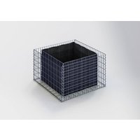 Gabiona Hochbeet, galvanisch verzinkter Stahl – silberfarben Gabiona Hochbeet, galvanisch verzinkter Stahl – silberfarben