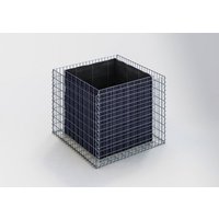 Gabiona Hochbeet, galvanisch verzinkter Stahl – silberfarben Gabiona Hochbeet, galvanisch verzinkter Stahl – silberfarben