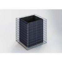 Gabiona Hochbeet, galvanisch verzinkter Stahl – silberfarben Gabiona Hochbeet, galvanisch verzinkter Stahl – silberfarben