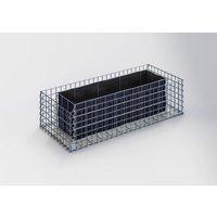 Gabiona Hochbeet, galvanisch verzinkter Stahl – silberfarben Gabiona Hochbeet, galvanisch verzinkter Stahl – silberfarben