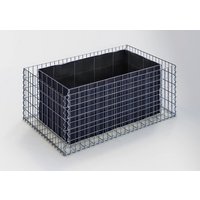 Gabiona Hochbeet, galvanisch verzinkter Stahl – silberfarben Gabiona Hochbeet, galvanisch verzinkter Stahl – silberfarben