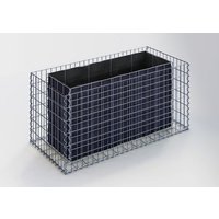 Gabiona Hochbeet, galvanisch verzinkter Stahl – silberfarben Gabiona Hochbeet, galvanisch verzinkter Stahl – silberfarben