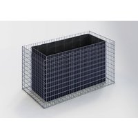 Gabiona Hochbeet, galvanisch verzinkter Stahl – silberfarben Gabiona Hochbeet, galvanisch verzinkter Stahl – silberfarben