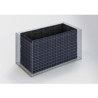 Gabiona Hochbeet, galvanisch verzinkter Stahl – silberfarben Gabiona Hochbeet, galvanisch verzinkter Stahl – silberfarben