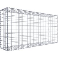 Gabiona Gabione, silbergrau, Maschenweite 10 cm x 10 cm, Spirale – silberfarben Gabiona Gabione, silbergrau, Maschenweite 10 cm x 10 cm, Spirale – silberfarben