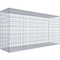 Gabiona Gabione, silbergrau, Maschenweite 5 cm x 10 cm, Spirale – silberfarben Gabiona Gabione, silbergrau, Maschenweite 5 cm x 10 cm, Spirale – silberfarben