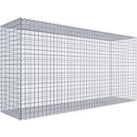 Gabiona Spiralgabione, LxHxT: 200 x 100 x 50 cm – silberfarben Gabiona Spiralgabione, LxHxT: 200 x 100 x 50 cm – silberfarben