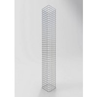 Gabiona Gabionensäule, feuerverzinkter Stahl – silberfarben Gabiona Gabionensäule, feuerverzinkter Stahl – silberfarben