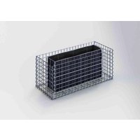 Gabiona Hochbeet, galvanisch verzinkter Stahl – silberfarben Gabiona Hochbeet, galvanisch verzinkter Stahl – silberfarben