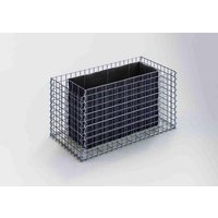 Gabiona Hochbeet, galvanisch verzinkter Stahl – silberfarben Gabiona Hochbeet, galvanisch verzinkter Stahl – silberfarben