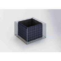 Gabiona Hochbeet, galvanisch verzinkter Stahl – silberfarben Gabiona Hochbeet, galvanisch verzinkter Stahl – silberfarben