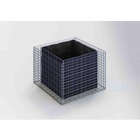 Gabiona Hochbeet, galvanisch verzinkter Stahl – silberfarben Gabiona Hochbeet, galvanisch verzinkter Stahl – silberfarben