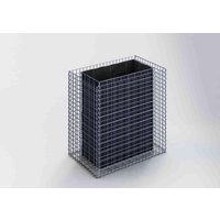 Gabiona Hochbeet, galvanisch verzinkter Stahl – silberfarben Gabiona Hochbeet, galvanisch verzinkter Stahl – silberfarben