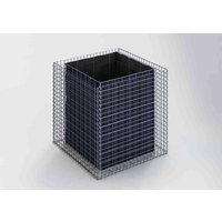 Gabiona Hochbeet, galvanisch verzinkter Stahl – silberfarben Gabiona Hochbeet, galvanisch verzinkter Stahl – silberfarben