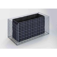 Gabiona Hochbeet, galvanisch verzinkter Stahl – silberfarben Gabiona Hochbeet, galvanisch verzinkter Stahl – silberfarben