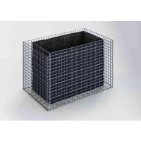 Gabiona Hochbeet, galvanisch verzinkter Stahl – silberfarben Gabiona Hochbeet, galvanisch verzinkter Stahl – silberfarben