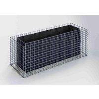 Gabiona Hochbeet, galvanisch verzinkter Stahl – silberfarben Gabiona Hochbeet, galvanisch verzinkter Stahl – silberfarben