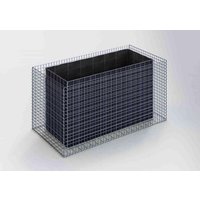 Gabiona Hochbeet, galvanisch verzinkter Stahl – silberfarben Gabiona Hochbeet, galvanisch verzinkter Stahl – silberfarben