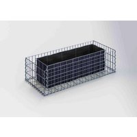 Gabiona Hochbeet, galvanisch verzinkter Stahl – silberfarben Gabiona Hochbeet, galvanisch verzinkter Stahl – silberfarben