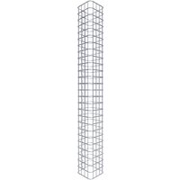Gabiona Gabionensäule, silbergrau, Maschenweite 5 cm x 5 cm – silberfarben Gabiona Gabionensäule, silbergrau, Maschenweite 5 cm x 5 cm – silberfarben