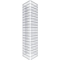 Gabiona Gabionensäule, silbergrau, Maschenweite 5 cm x 5 cm – silberfarben Gabiona Gabionensäule, silbergrau, Maschenweite 5 cm x 5 cm – silberfarben