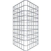 Gabiona Gabionensäule, silbergrau, Maschenweite 5 cm x 5 cm – silberfarben Gabiona Gabionensäule, silbergrau, Maschenweite 5 cm x 5 cm – silberfarben