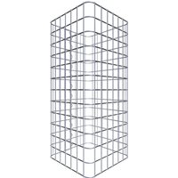 Gabiona Gabionensäule, silbergrau, Maschenweite 5 cm x 5 cm – silberfarben Gabiona Gabionensäule, silbergrau, Maschenweite 5 cm x 5 cm – silberfarben