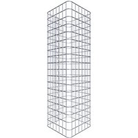 Gabiona Gabionensäule, silbergrau, Maschenweite 5 cm x 5 cm – silberfarben Gabiona Gabionensäule, silbergrau, Maschenweite 5 cm x 5 cm – silberfarben