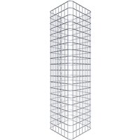 Gabiona Gabionensäule, silbergrau, Maschenweite 5 cm x 5 cm – silberfarben Gabiona Gabionensäule, silbergrau, Maschenweite 5 cm x 5 cm – silberfarben