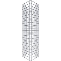 Gabiona Gabionensäule, silbergrau, Maschenweite 5 cm x 5 cm – silberfarben Gabiona Gabionensäule, silbergrau, Maschenweite 5 cm x 5 cm – silberfarben