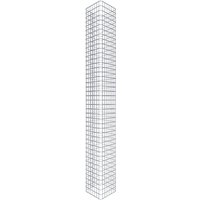 Gabiona Gabionensäule, silbergrau, Maschenweite 5 cm x 5 cm – silberfarben Gabiona Gabionensäule, silbergrau, Maschenweite 5 cm x 5 cm – silberfarben