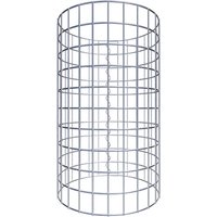 Gabiona Gabionensäule, silbergrau, Maschenweite 5 cm x 5 cm – silberfarben Gabiona Gabionensäule, silbergrau, Maschenweite 5 cm x 5 cm – silberfarben