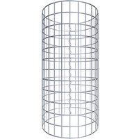 Gabiona Gabionensäule, silbergrau, Maschenweite 5 cm x 5 cm – silberfarben Gabiona Gabionensäule, silbergrau, Maschenweite 5 cm x 5 cm – silberfarben