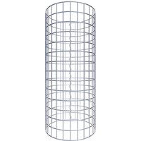 Gabiona Gabionensäule, silbergrau, Maschenweite 5 cm x 5 cm – silberfarben Gabiona Gabionensäule, silbergrau, Maschenweite 5 cm x 5 cm – silberfarben