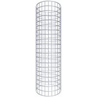 Gabiona Gabionensäule, silbergrau, Maschenweite 5 cm x 5 cm – silberfarben Gabiona Gabionensäule, silbergrau, Maschenweite 5 cm x 5 cm – silberfarben