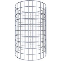 Gabiona Gabionensäule, silbergrau, Maschenweite 5 cm x 5 cm – silberfarben Gabiona Gabionensäule, silbergrau, Maschenweite 5 cm x 5 cm – silberfarben