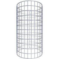 Gabiona Gabionensäule, silbergrau, Maschenweite 5 cm x 5 cm – silberfarben Gabiona Gabionensäule, silbergrau, Maschenweite 5 cm x 5 cm – silberfarben