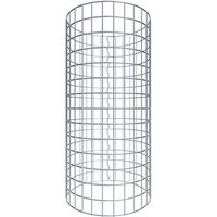 Gabiona Gabionensäule, silbergrau, Maschenweite 5 cm x 5 cm – silberfarben Gabiona Gabionensäule, silbergrau, Maschenweite 5 cm x 5 cm – silberfarben
