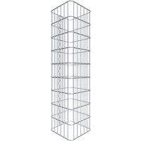 Gabiona Gabionensäule, silbergrau, Maschenweite 5 cm x 10 cm – silberfarben Gabiona Gabionensäule, silbergrau, Maschenweite 5 cm x 10 cm – silberfarben