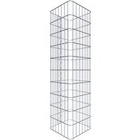 Gabiona Gabionensäule, silbergrau, Maschenweite 5 cm x 10 cm – silberfarben Gabiona Gabionensäule, silbergrau, Maschenweite 5 cm x 10 cm – silberfarben