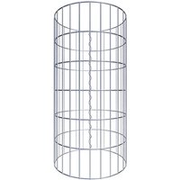 Gabiona Gabionensäule, silbergrau, Maschenweite 5 cm x 10 cm – silberfarben Gabiona Gabionensäule, silbergrau, Maschenweite 5 cm x 10 cm – silberfarben