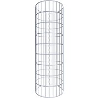 Gabiona Gabionensäule, silbergrau, Maschenweite 5 cm x 10 cm – silberfarben Gabiona Gabionensäule, silbergrau, Maschenweite 5 cm x 10 cm – silberfarben